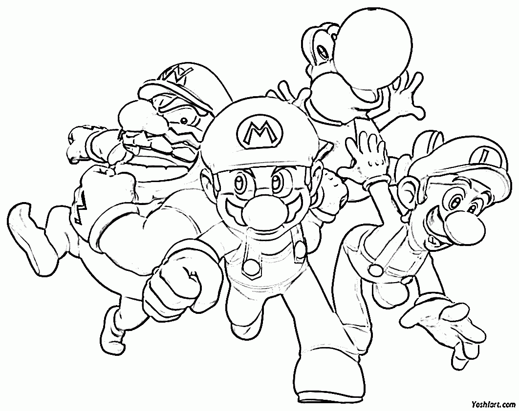 Mario Coloring Pages Related Keywords & Suggestions - Mario ...