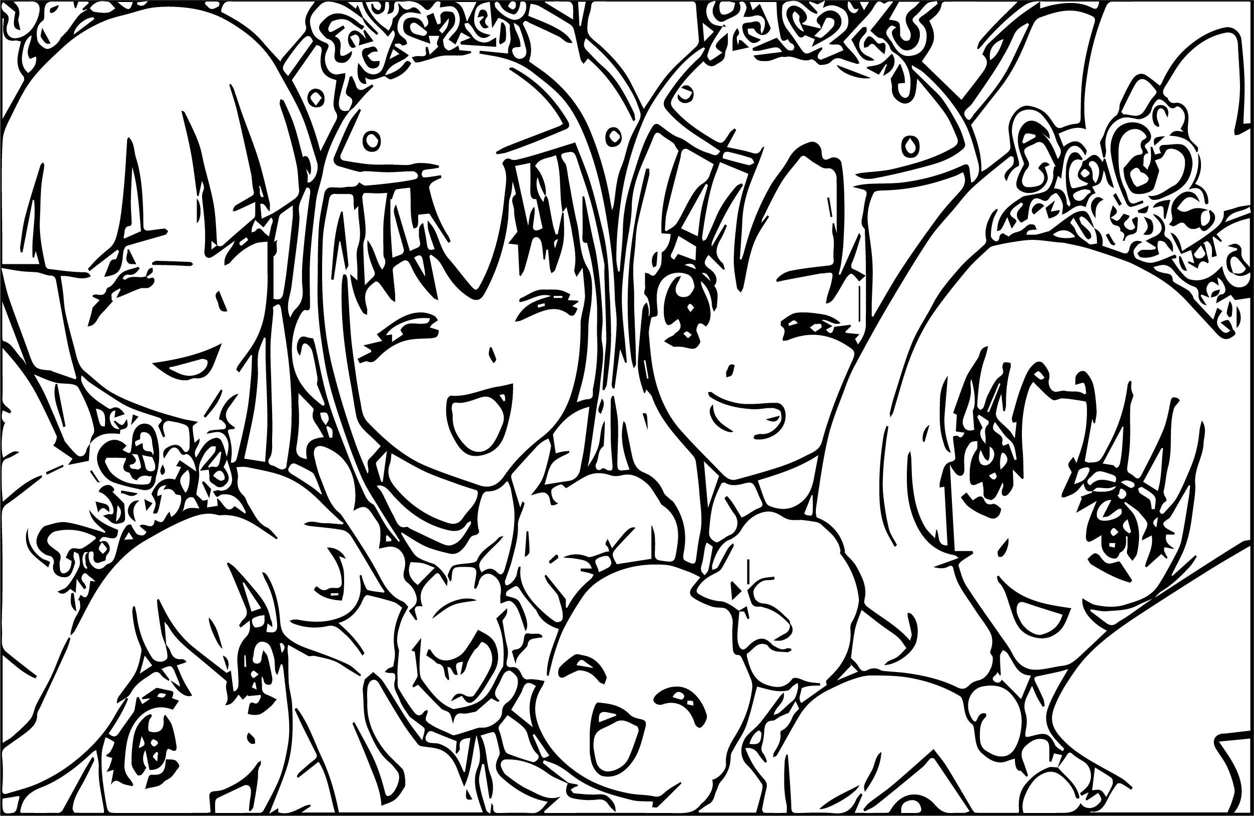 √ Glitter Force Coloring Pages Sketch Coloring Page