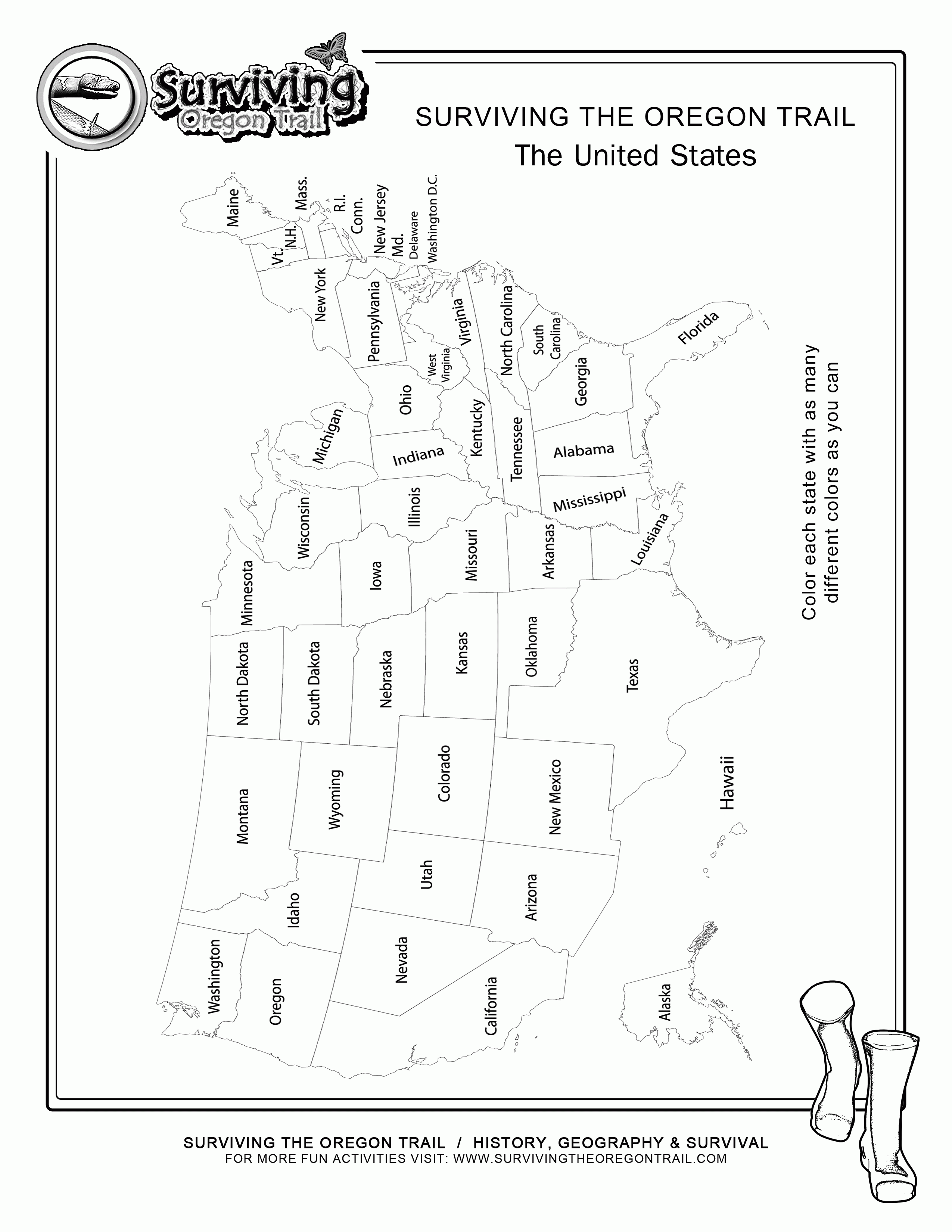 coloring page of the united states - High Quality Coloring Pages