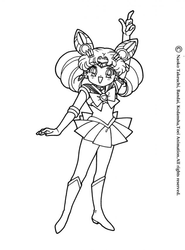 SAILOR MOON coloring pages - Sailor Chibi Moon