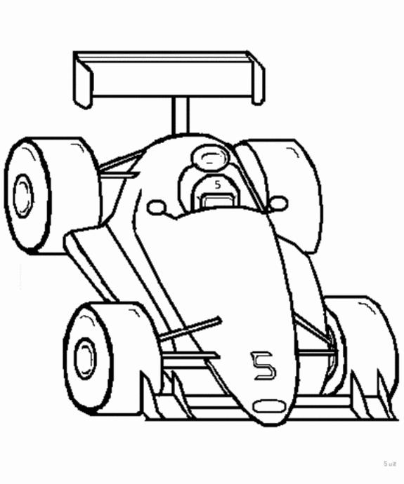 Free Printable Race Car Coloring Pages Page 1