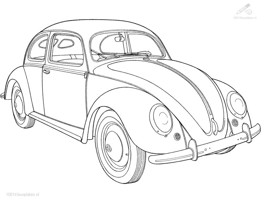 volkswagen coloring pages - 9 - f | Cars coloring pages, Race car ...