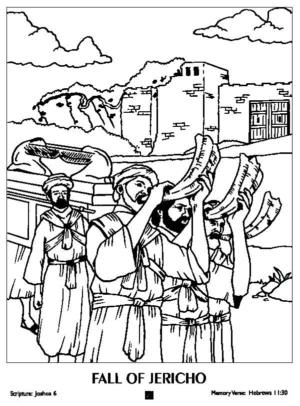 Battle Of Jericho - Coloring Pages for Kids and for Adults