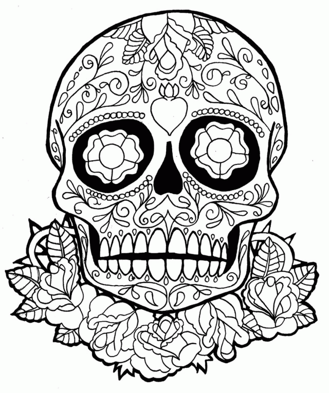 Coloring Pages: Coloring Pages For Adult Skull