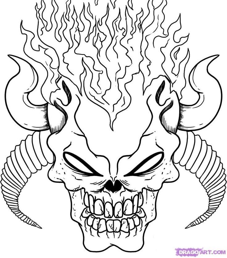 Easy Way to Color Skull Coloring Pages - Toyolaenergy.com