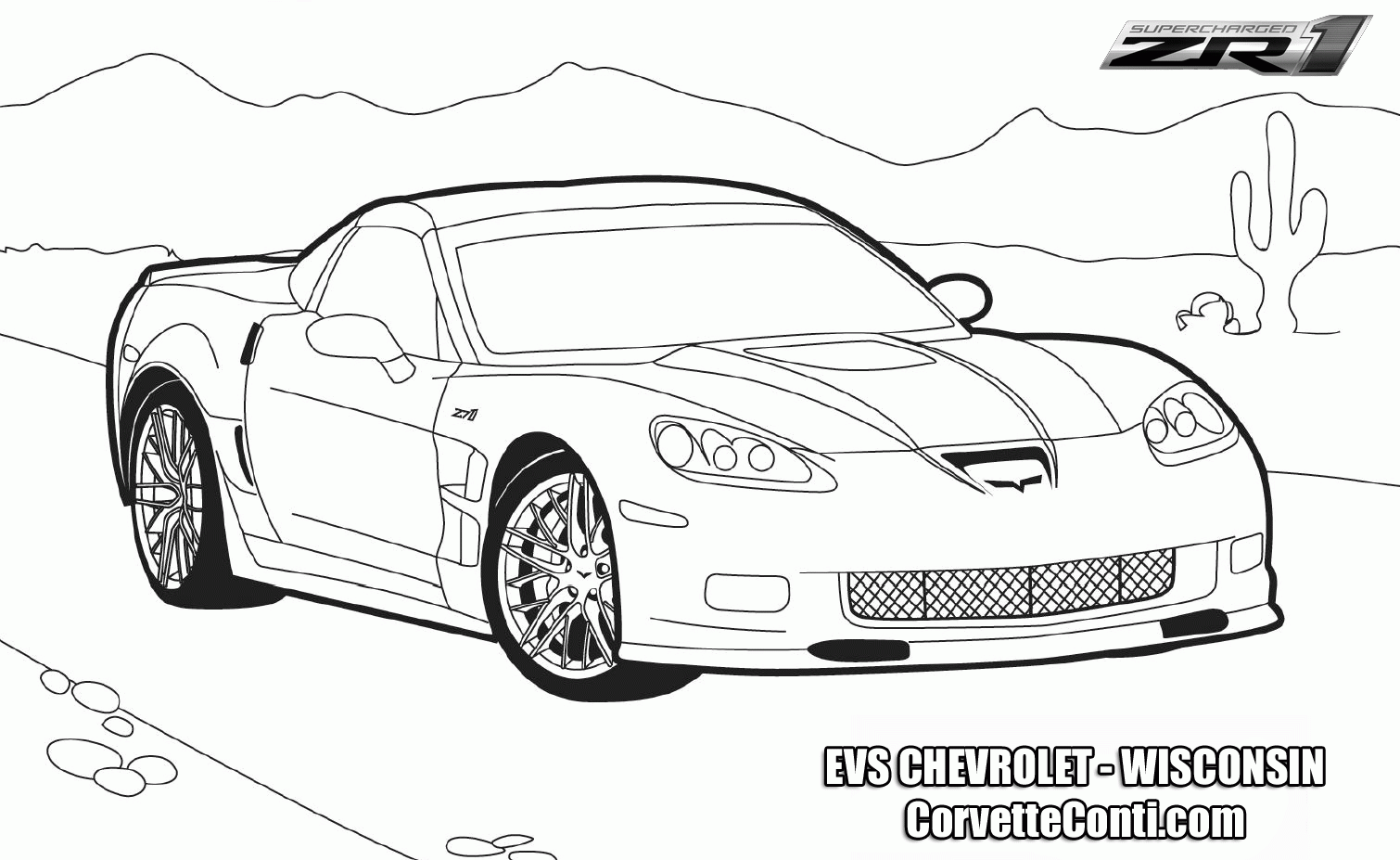 Corvette coloring pages to download and print for free