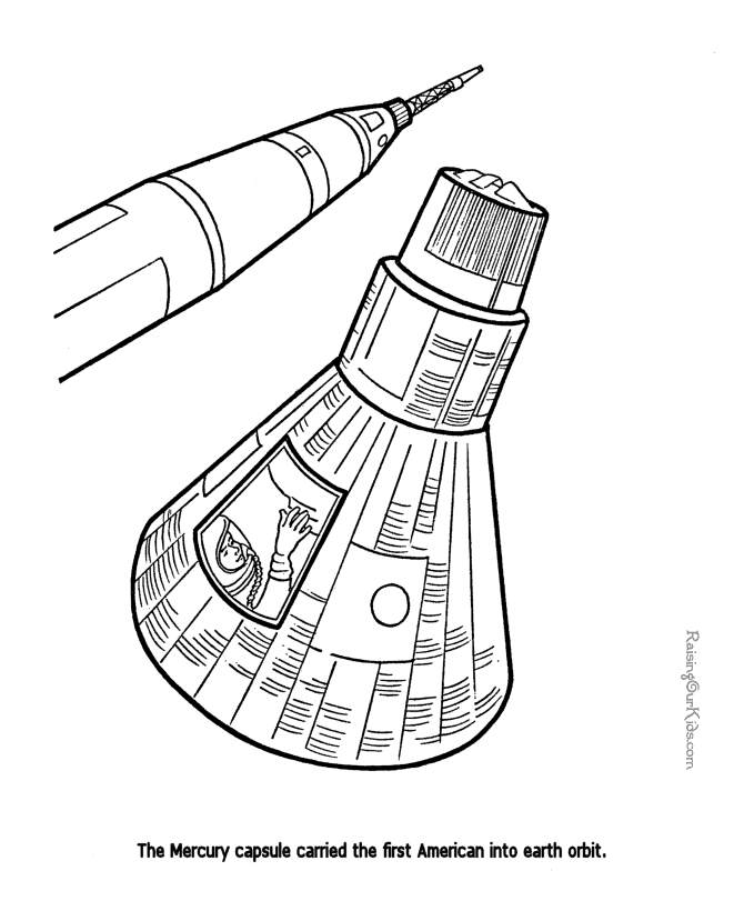 Space coloring page for kids 019