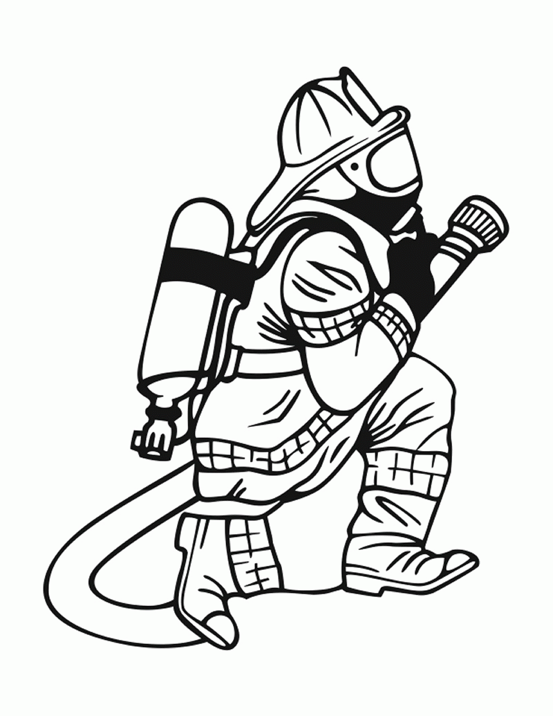 Printable Firefighter Coloring Pages | Coloring Me