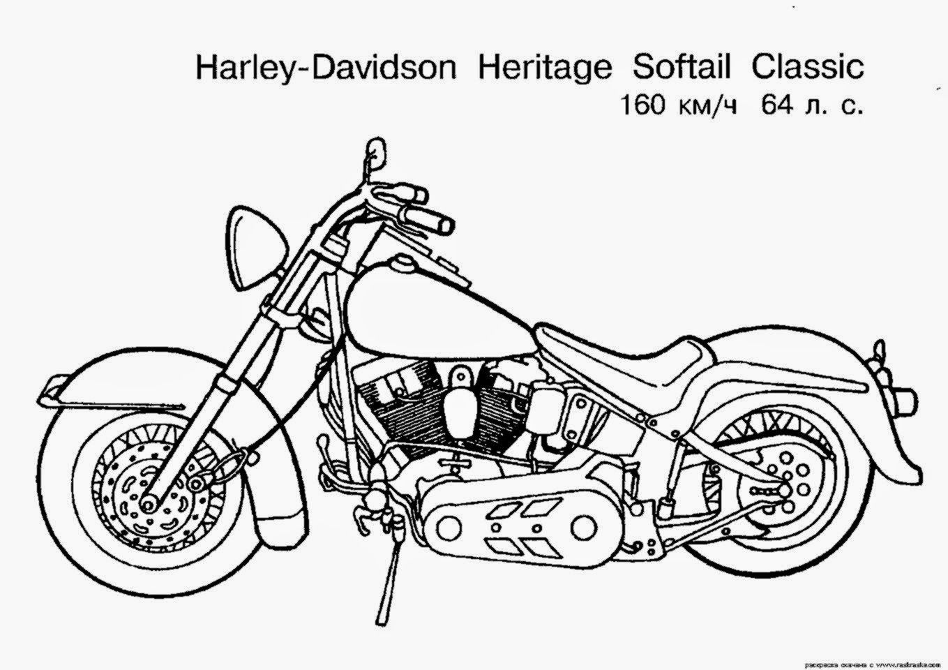Harley Davidson Coloring Book | Free Coloring Pages