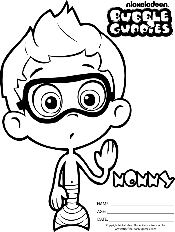 Nonny - Bubble Guppies Coloring Page