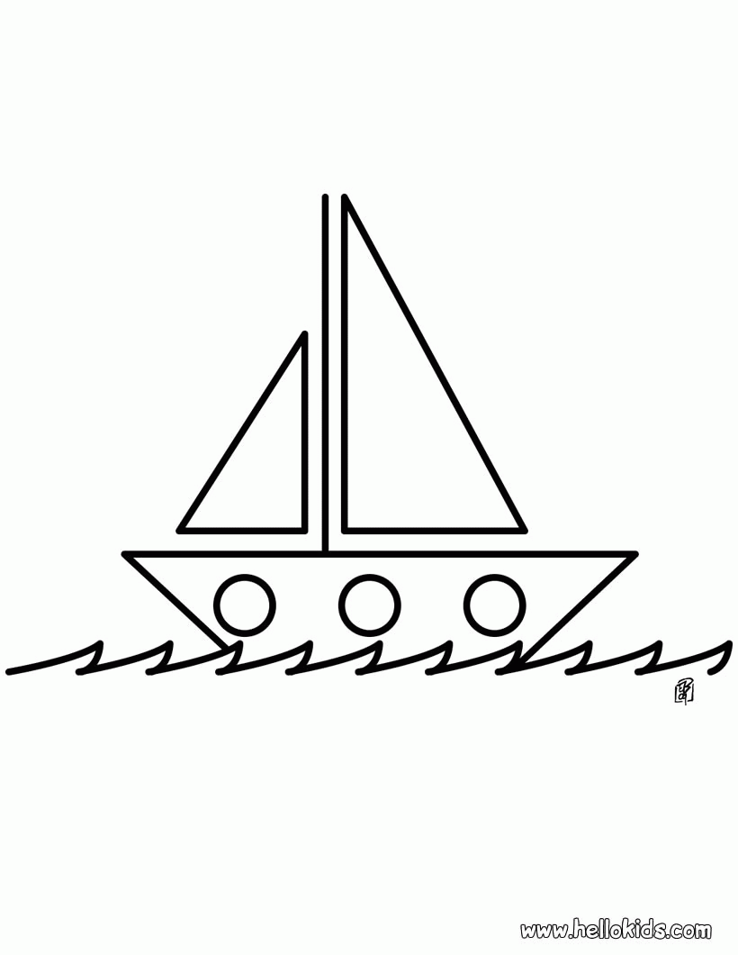 Coloring pages for PRESCHOOLERS - Boat