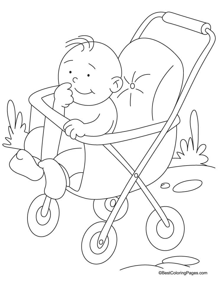 Pram coloring page 1 | Download Free Pram coloring page 1 for kids | Best Coloring  Pages