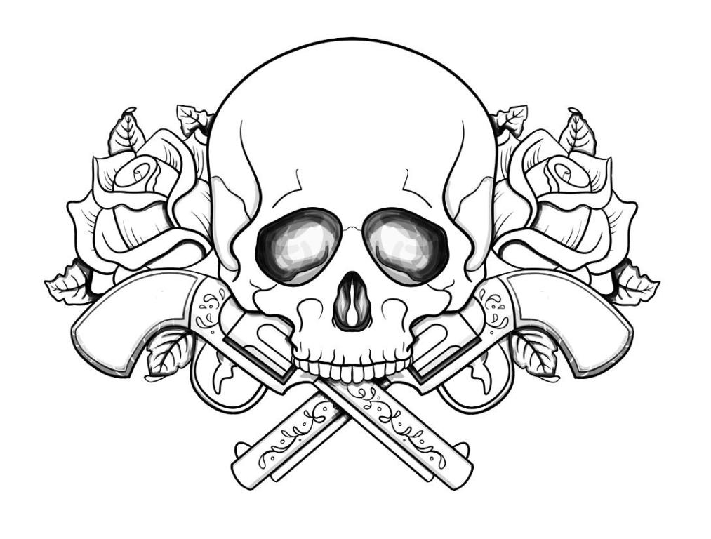 Best Skulls Coloring Pages For Adults