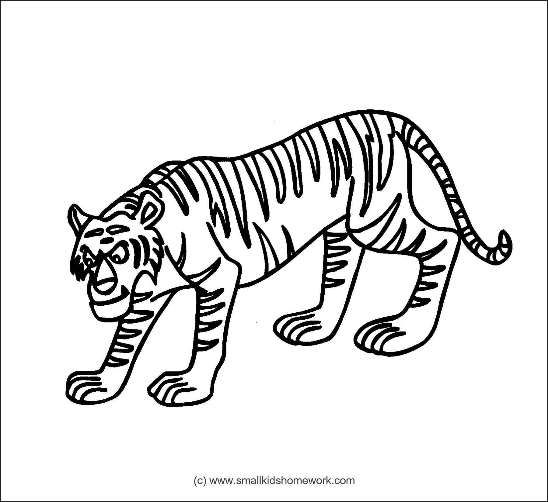 Tiger Outline Drawing - ClipArt Best