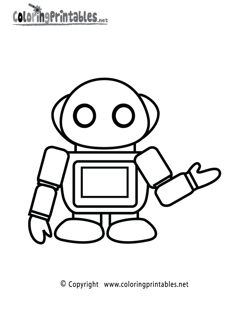 Robot Coloring Page - A Free Science Coloring Printable