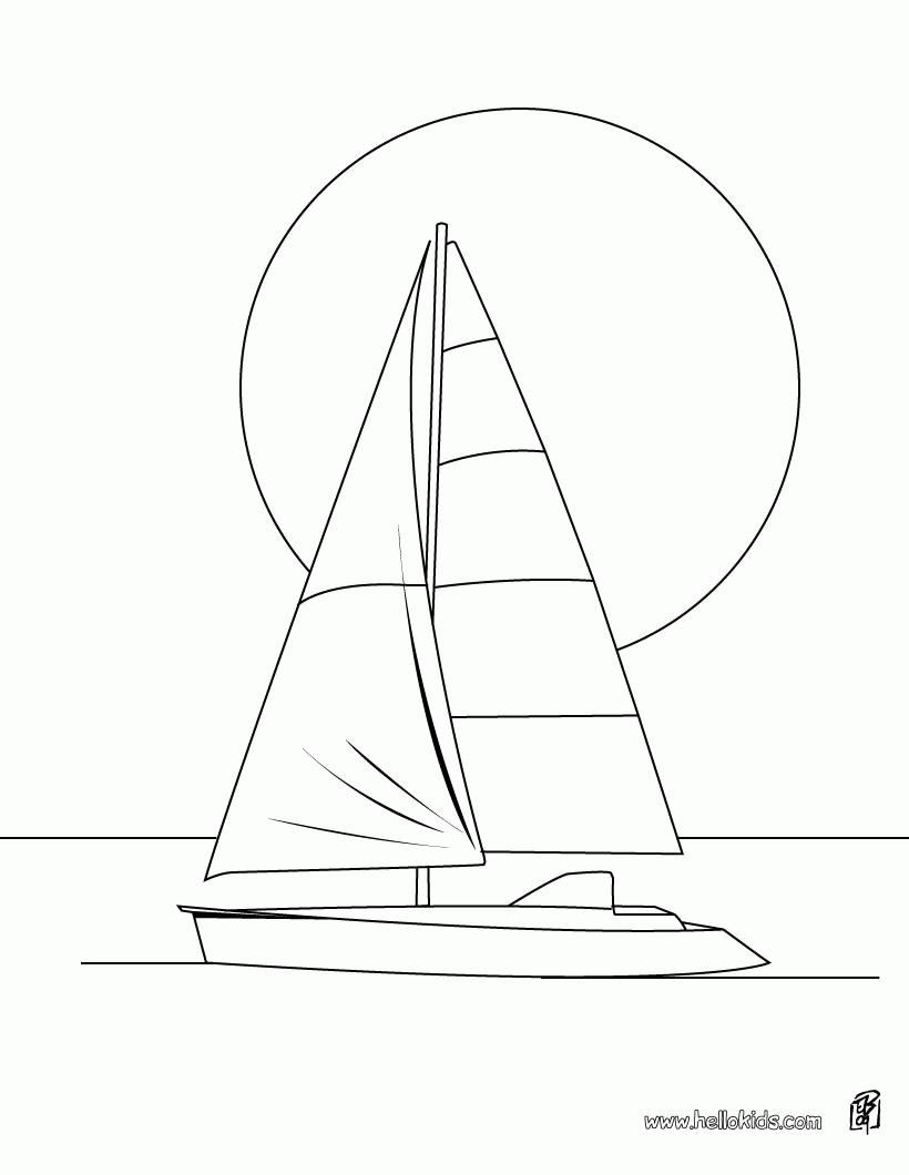 BOAT coloring pages - Yacht