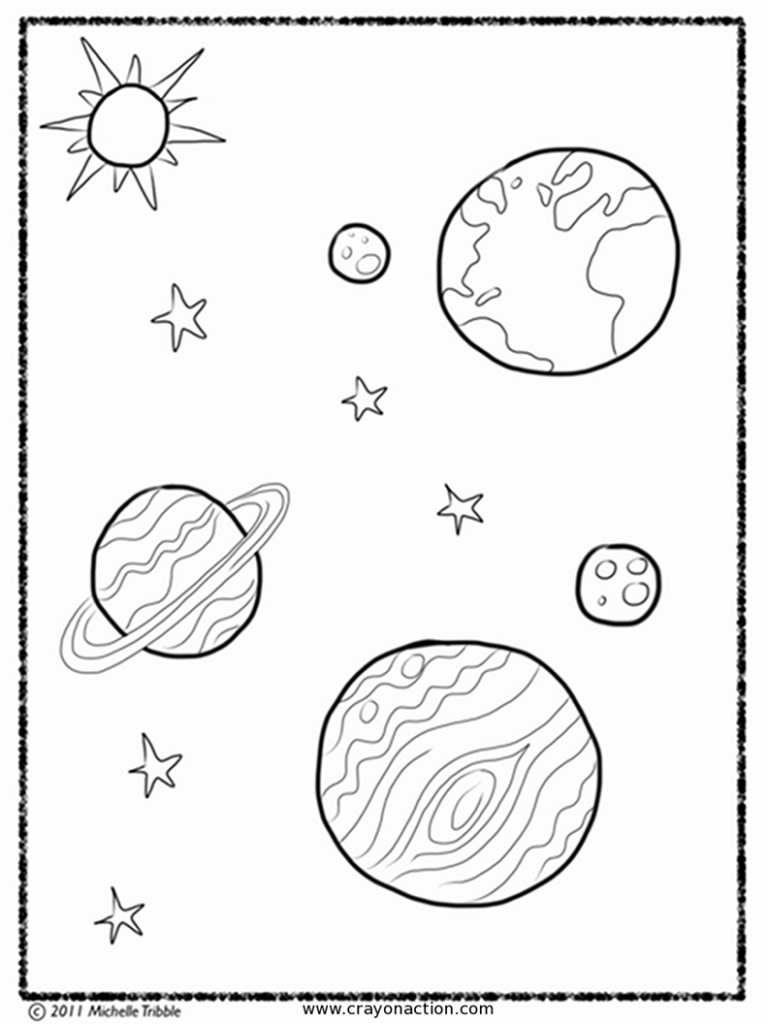 Coloring pages, Coloring and Outer space