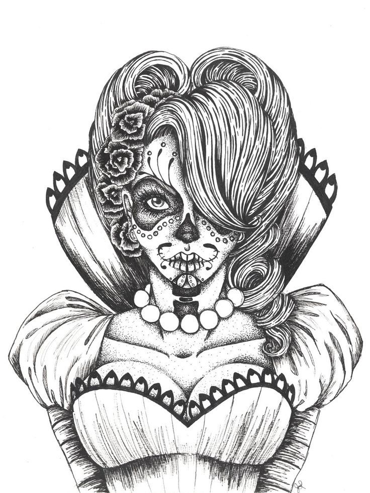 day of the dead coloring pages | vicky - Day of the Dead ...
