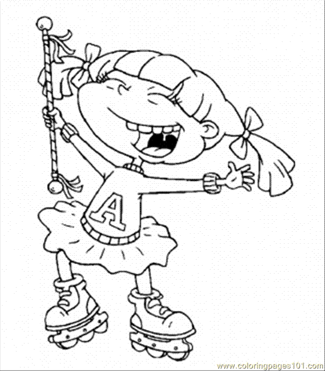 Coloring Pages Happy Angelica (Cartoons > Rugrats) - free