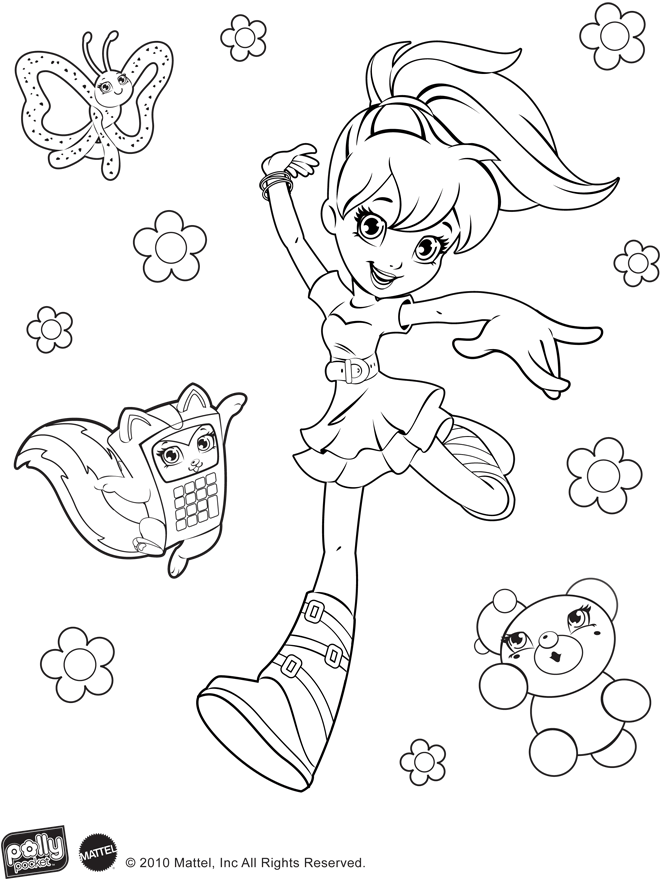 Polly Pocket Coloring Pages To Print 476 | Free Printable Coloring