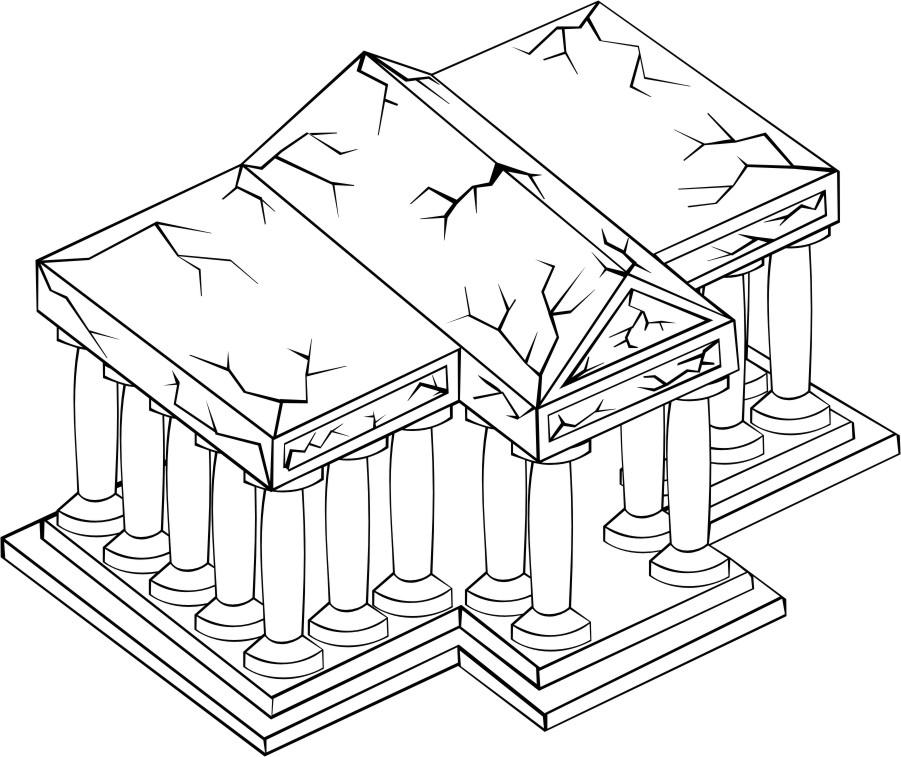 Coloring page Temple - img 16207.
