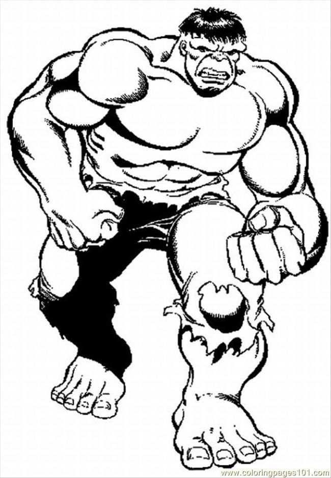 Coloring Pages Hulk Free Lrg (Cartoons > Hulk) - free printable