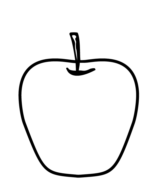 printable fruits Apple Coloring Pages for kids | Great Coloring Pages