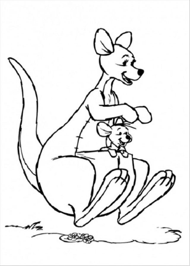 Printable Kangaroo Coloring Page For Kids | Coloring Pages