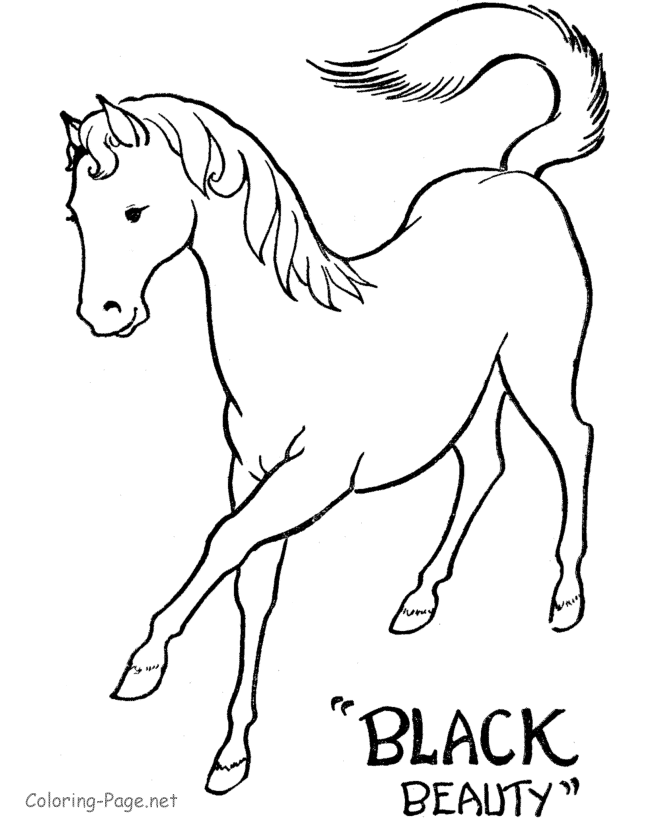 Horse Coloring Pages - Black Beauty
