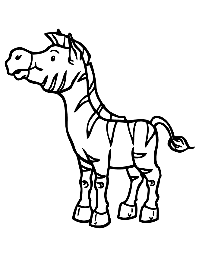 Cute Zebra Coloring Page | Free Printable Coloring Pages