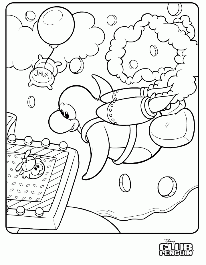 Puffle Coloring Pages Free Page