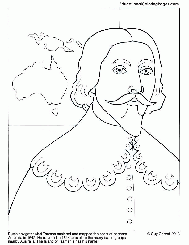 Famous Explorers Coloring | Educational Fun Kids Coloring Pages