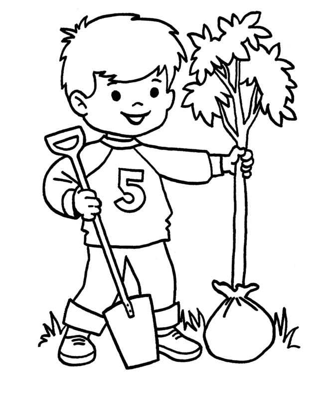 ArborDay Is A Day For Planting Trees Coloring Pages - Arbor Day