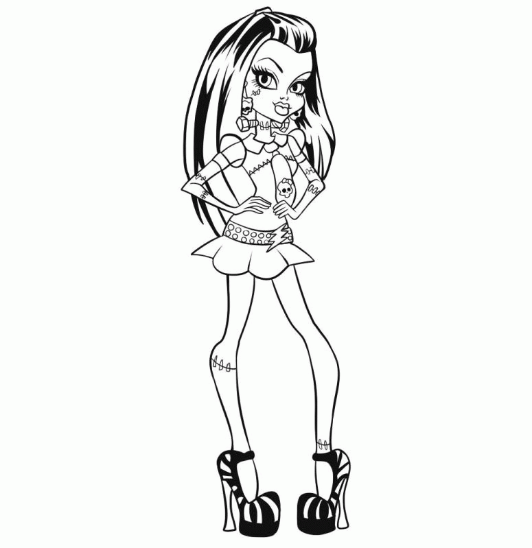monster high coloring 13 775×799 | Cartoon Coloring Pages | Kids