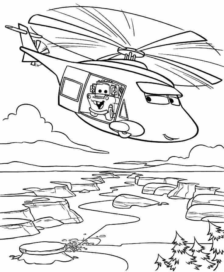 Transportation Helicopter Colouring Sheets Printable For Girls