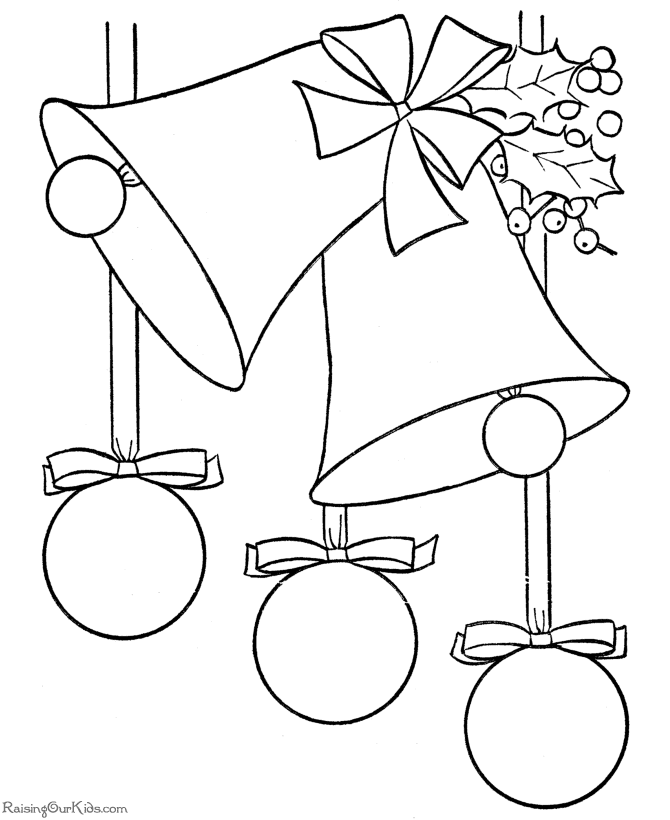 Christmas coloring pages - Christmas Bells!