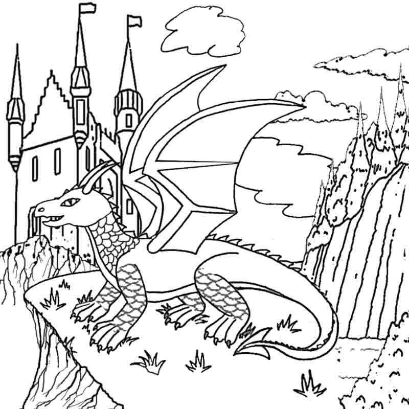dragon coloring book | Coloring Picture HD For Kids | Fransus