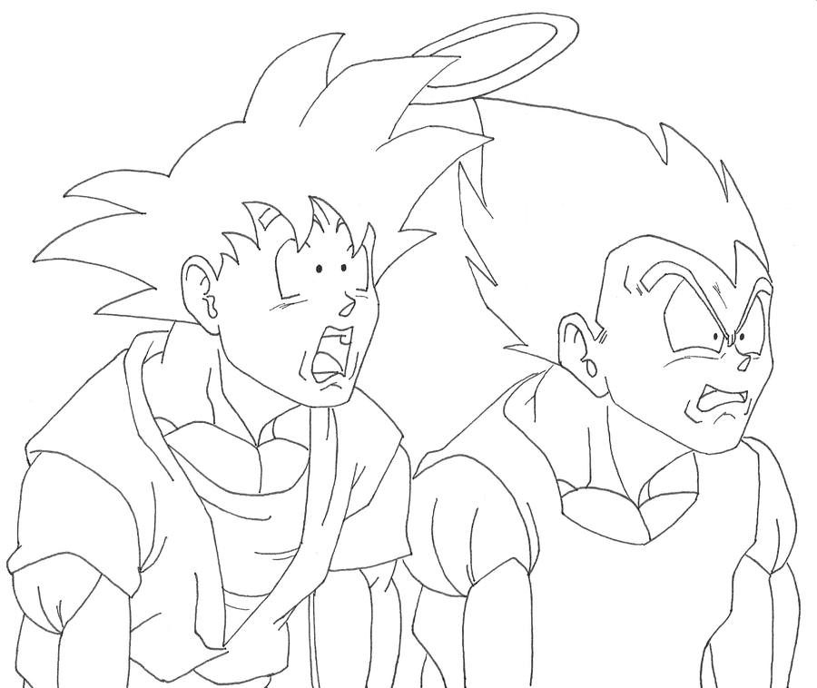 Goku and Vegeta inside Buu by OsoroshiiYasai on deviantART