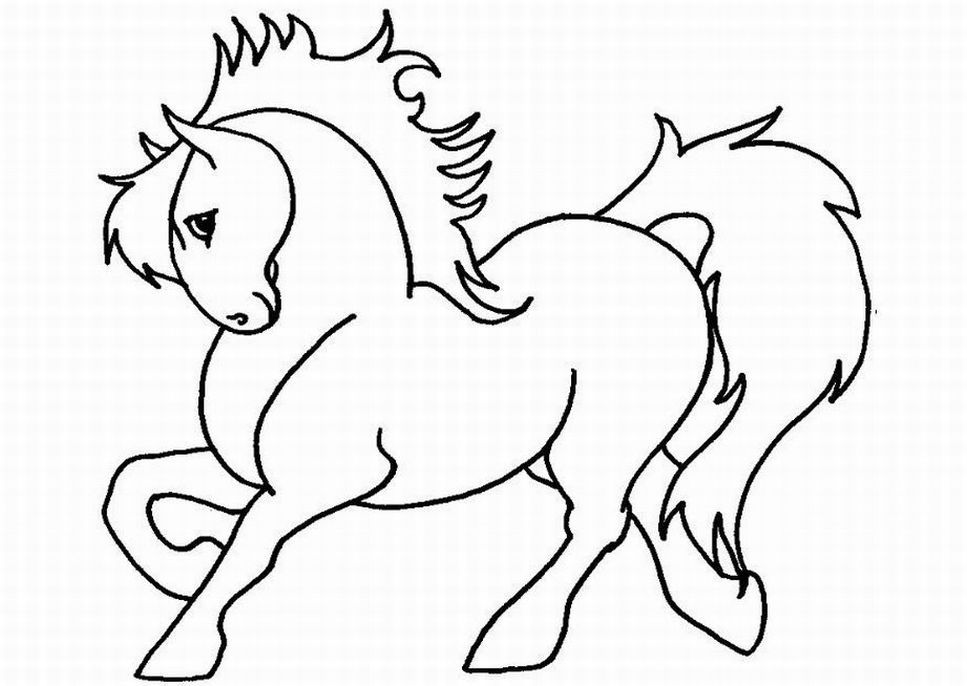 coloring pages of horses and ponies : Printable Coloring Sheet