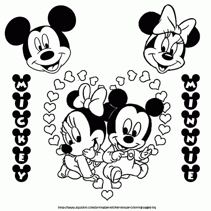 mickey kiss minnie coloring page | coloring pages