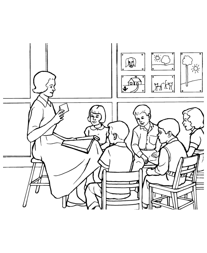 Church Coloring pages - Sunday School Class - Sunday School and