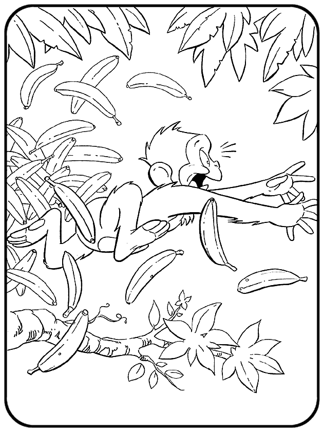 Banana Tail: Checkerboard Jungle - Coloring Pages for you to print!