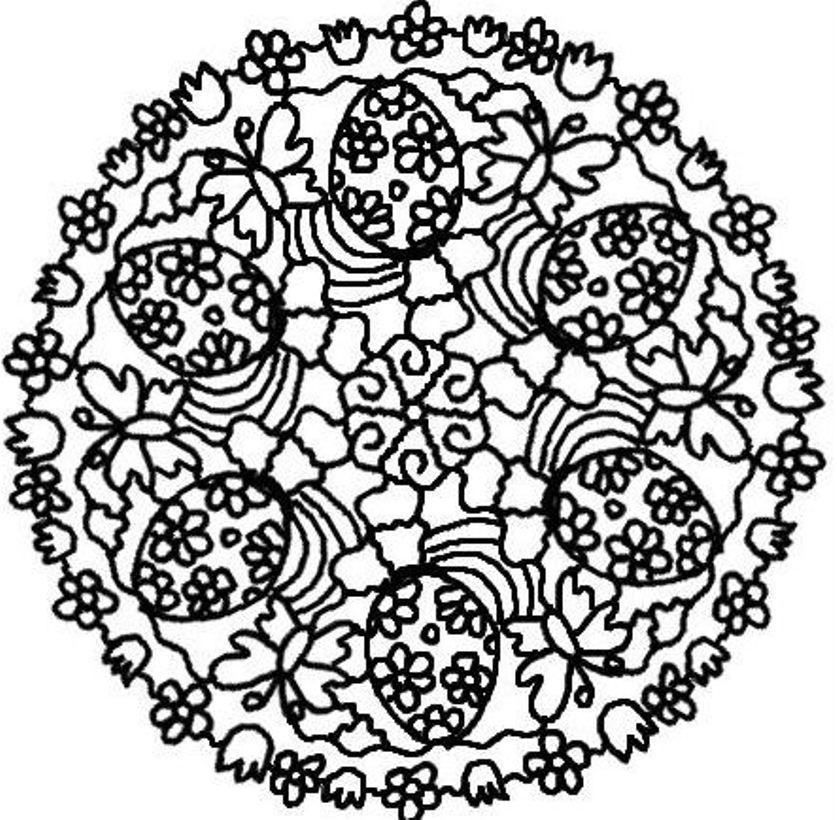 Download Easter Eggs Mandala Coloring Pages Or Print Easter Eggs