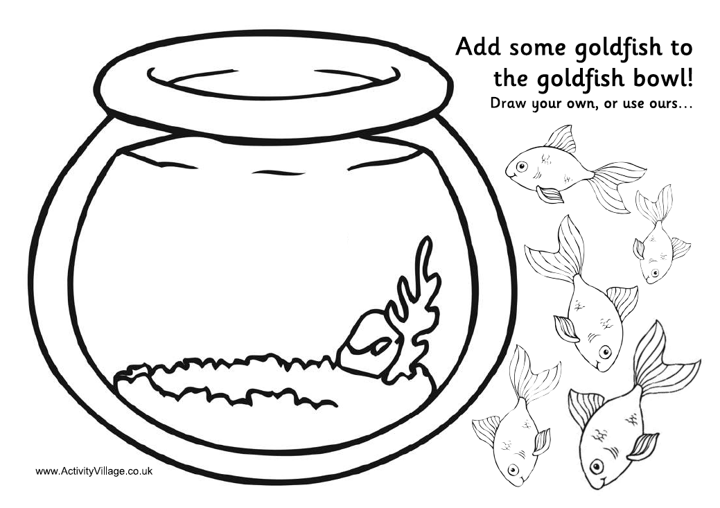 fish bowl coloring pages : Printable Coloring Sheet ~ Anbu