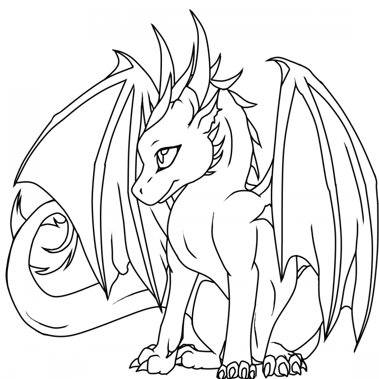 cute drago. Colouring Pages (page 2)