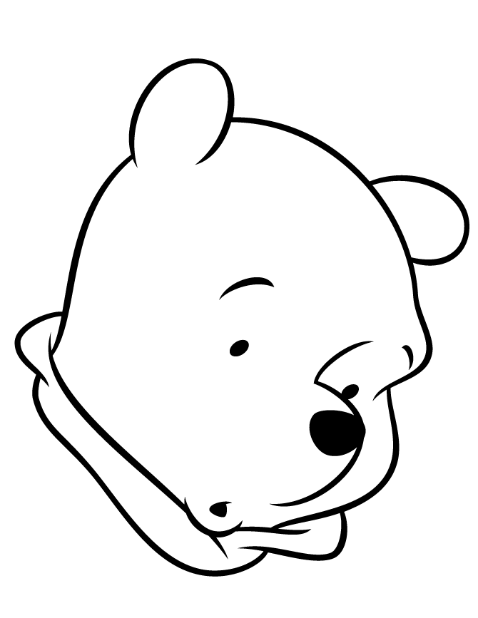 Surprised Pooh Bear For Preschool Children Coloring Page | Free