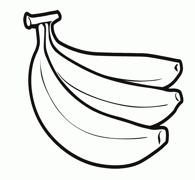 Fruit Coloring Pages : Great And Tasty Banana Coloring Page Kids