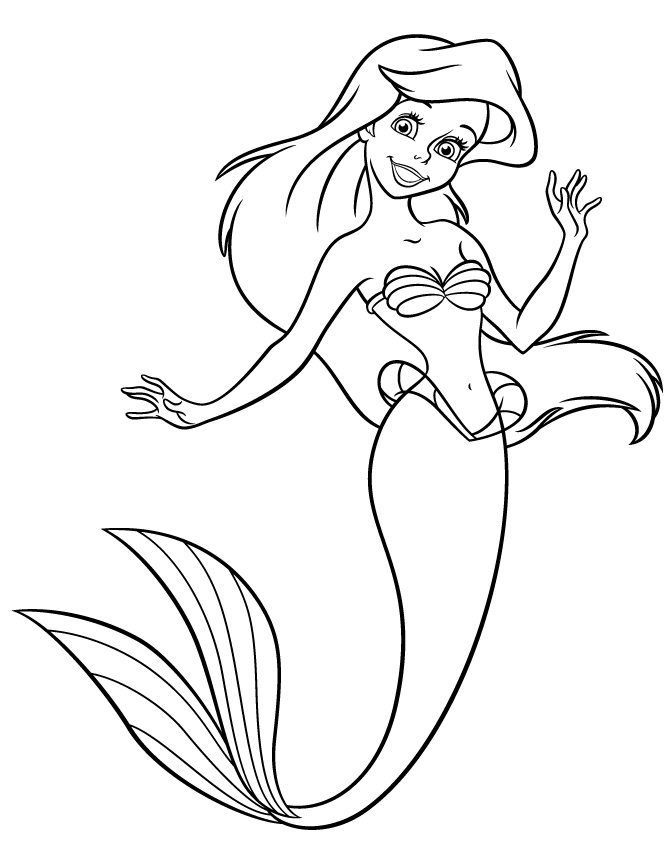 Princess Mermaid Coloring Pages 150 | Free Printable Coloring Pages