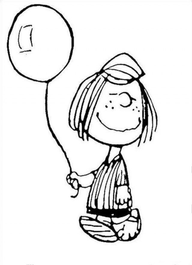 Snoopy Holds Balloon Coloring Page Coloringplus 152737 Snoopy