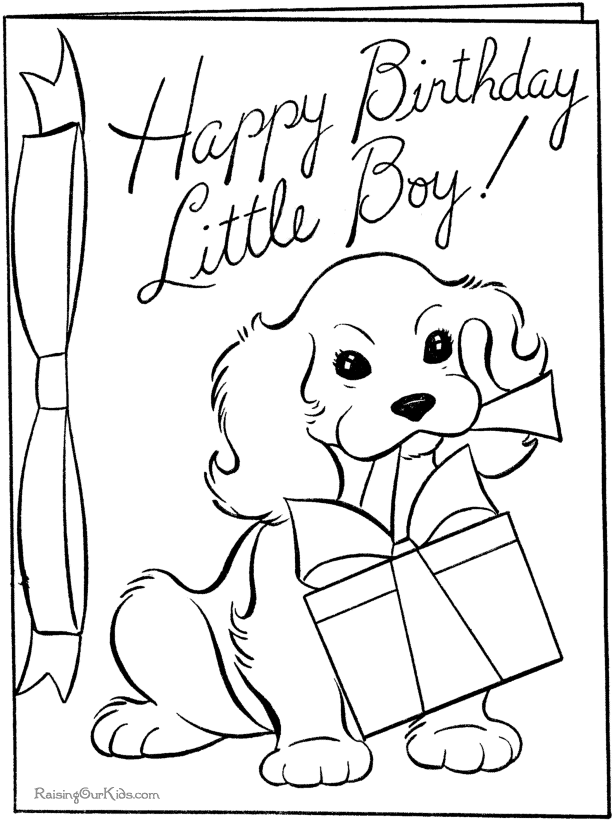 Happy Birthday Coloring Pages for Kids, Toddlers, Preschoolers